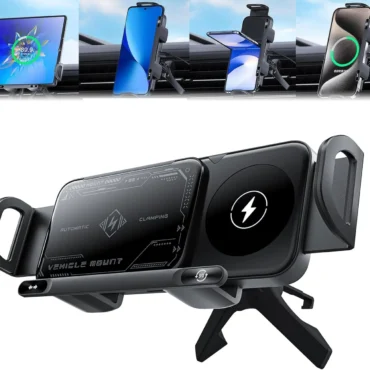 Universal Car Automatic Mobile Holder With Wireless Charger In Premium Quality 1 Pc