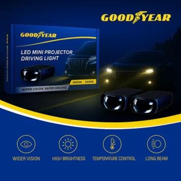 Goodyear Dual Color Fog Killer Mini Projector Driving Lights 2Pcs