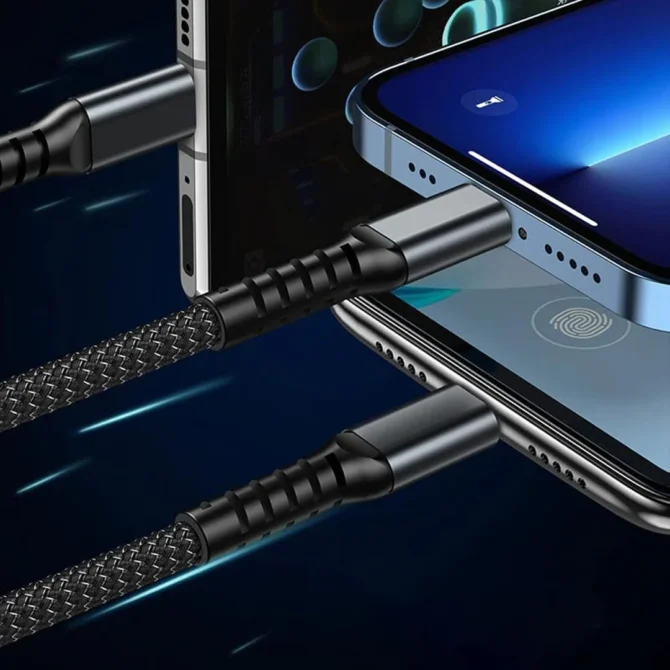 D-11 3in1 Multifunctional Convenient Super Fast Charging Data Cable With Data Transfer Function 1 Pc - Image 2