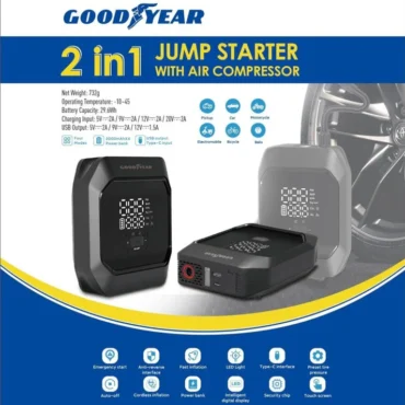Goodyear Digital 2in1 Jump Starter With Air Compressor