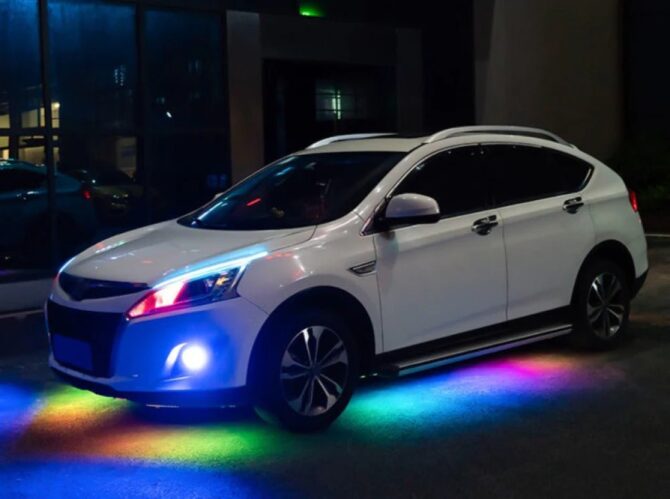 Car Underbody Streamer Ambient Light Strip Flexible RGB App Remote