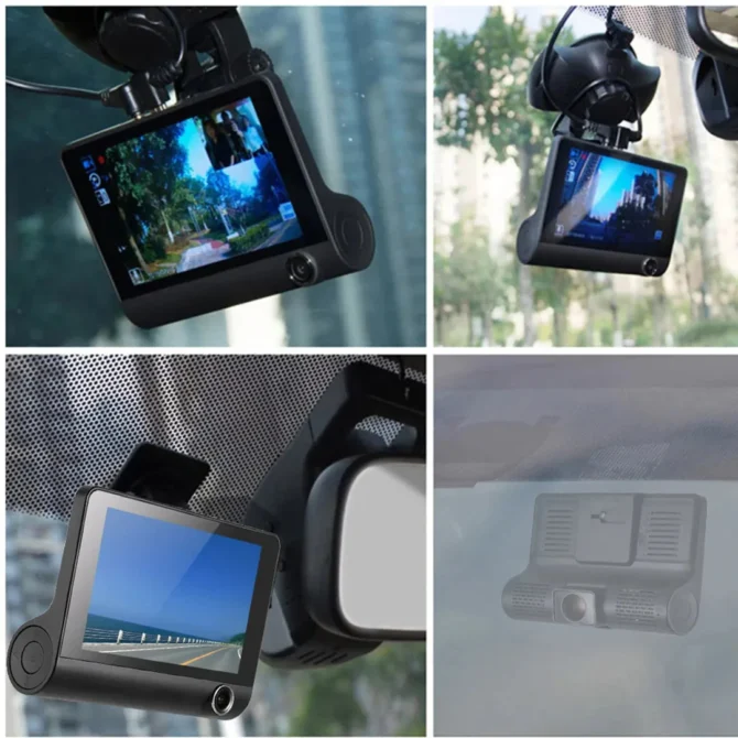 Universal Car DVR Dash Camera, FHD 1080P Wide Angle Car DVR Rearview Video Dash Cam Recorder Camera LCD Screen - Image 3