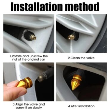 Loadblock Shaped Metal valve Stem Caps 4pcs