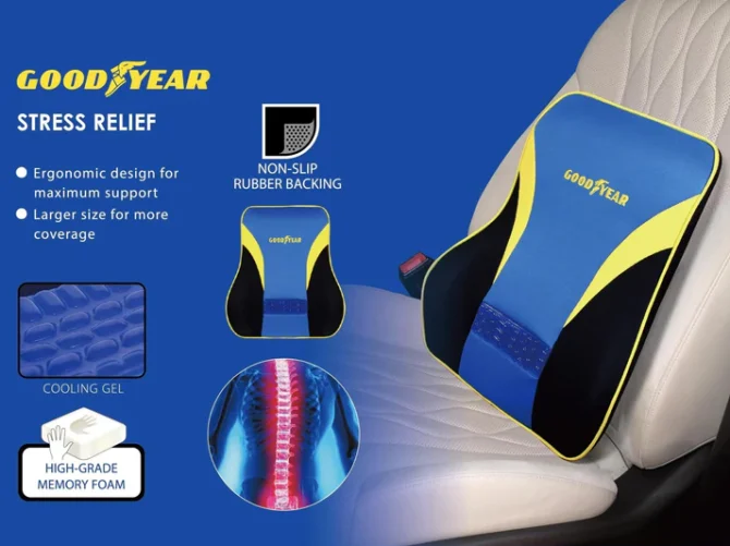 GoodYear Seat Lumbar Support Cushion Back Rest Pillow