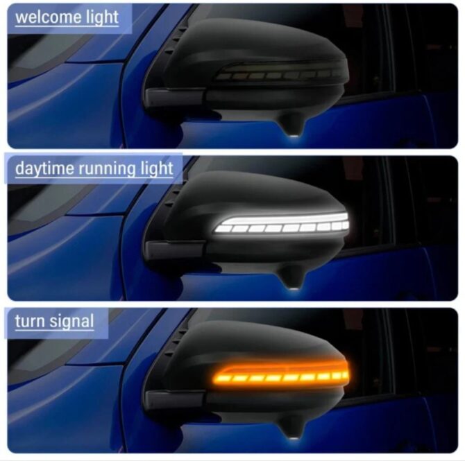 Toyota Hilux Revo Rocco Led Sequential DRL Mirror Cover