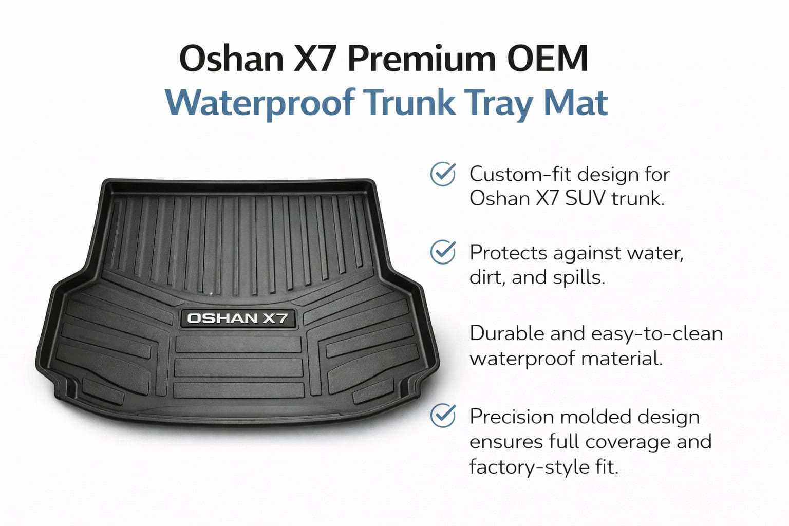 Oshan X7 Premium Oem Waterproof Trunk Tray Mat - Image 2